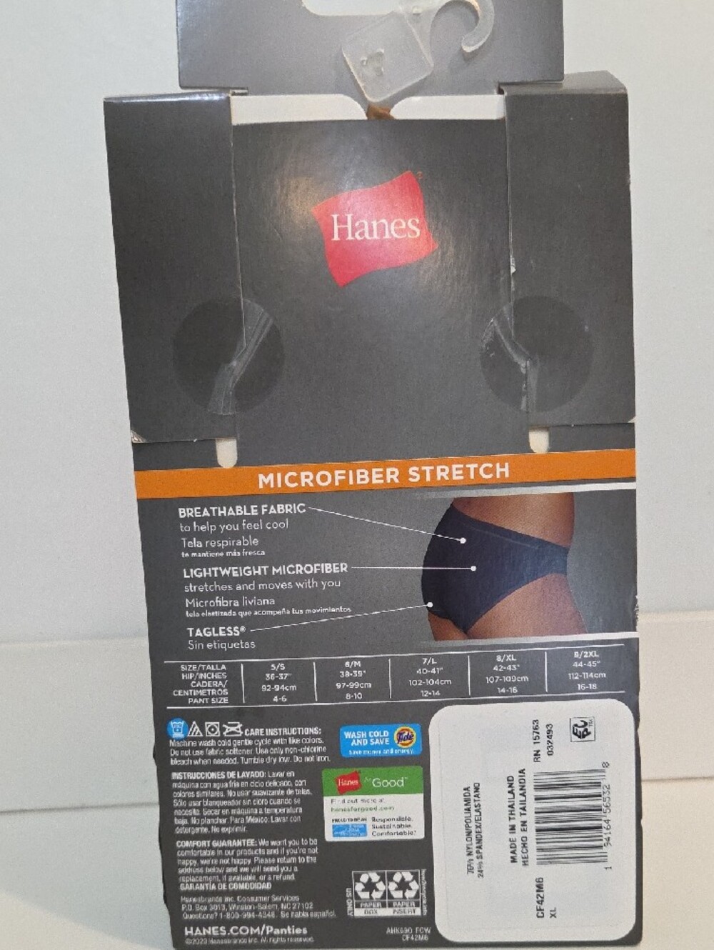 Hanes 6-Pack Comfort Flex Fit Microfiber Bikinis - Pink/Beige/Black/Gray - Picture 3 of 4